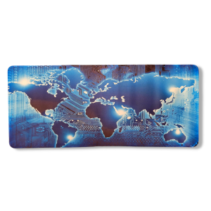 Alfombrilla Ratón Mapamundi Azul