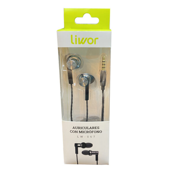 AURICULARES CON CABLE Y MICROFONO LW - 067 - Imagen 2