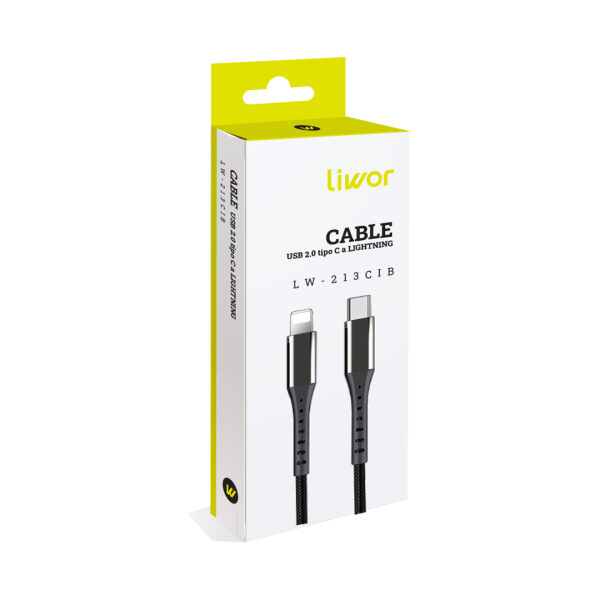 CABLE USB 2.0 TIPO C A LIGHTNING / L W-2 1 3 C I B - Imagen 2