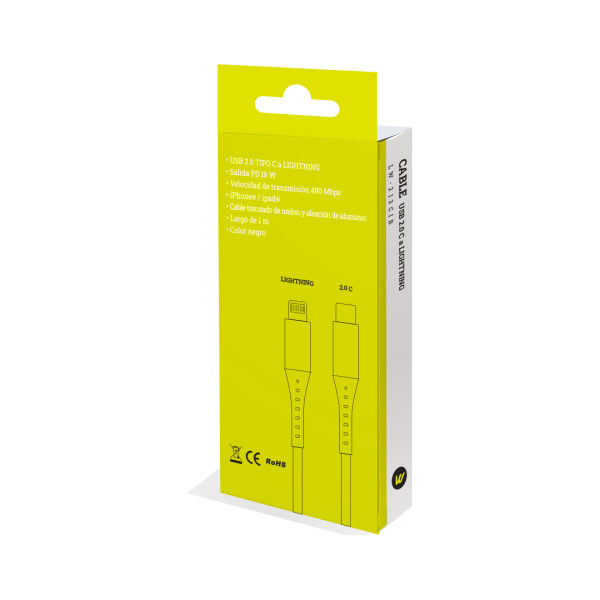 CABLE USB 2.0 TIPO C A LIGHTNING / L W-2 1 3 C I B - Imagen 3
