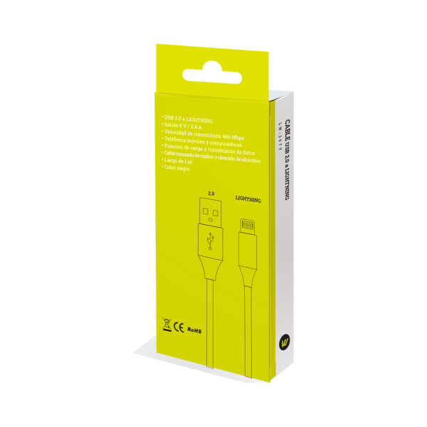 CABLE USB 2.0 A LIGHTNING / L W-2 0 7 Y - Imagen 3