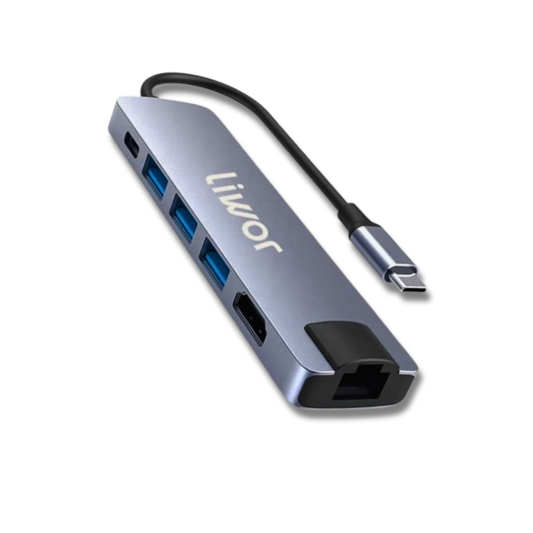Adaptador Hubs 6 En 1 Usb C