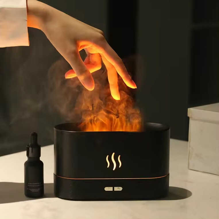Humidificador Difusor Aromatizador Ultrasonico Llama Fuego